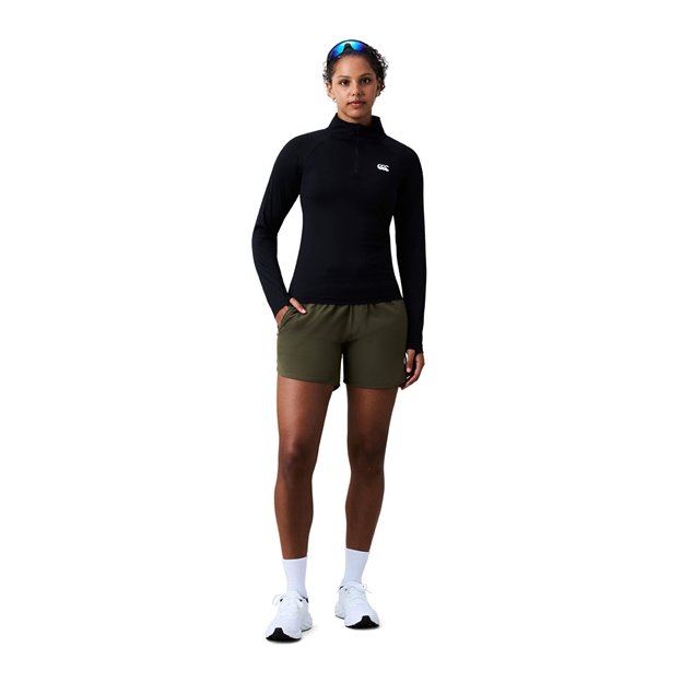 Canterbury Womens Tempo+ Training Quarter Zip Top Black - Back View