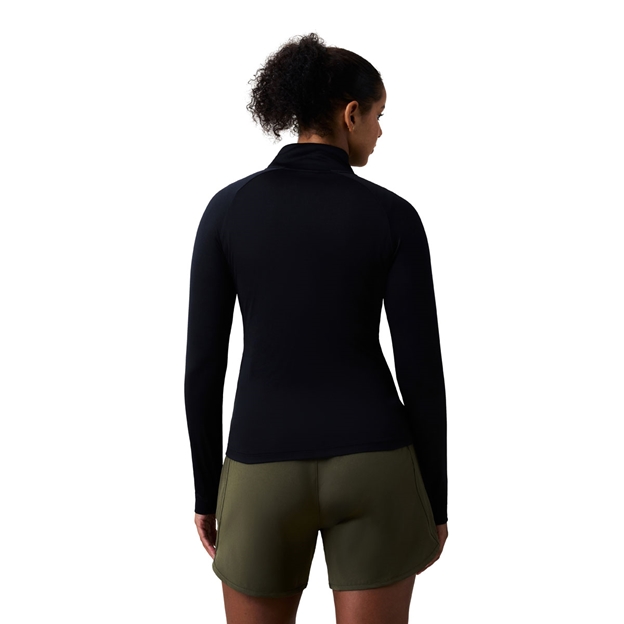 Canterbury Womens Tempo+ Training Quarter Zip Top Black - Model Back View