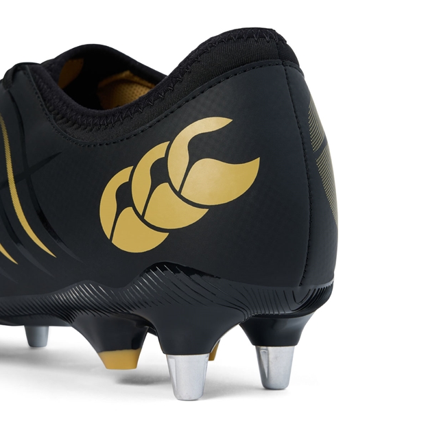 Canterbury Adults Phoenix 2.0 Team Soft Ground Rugby Boots Black - CCC