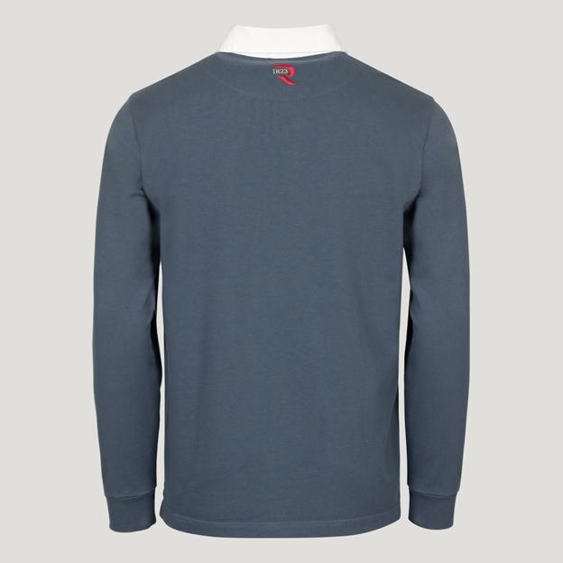 Namibia 1916 Heritage Pure Cotton Rugby Shirt - Long Sleeve - Petrol Blue - Back View