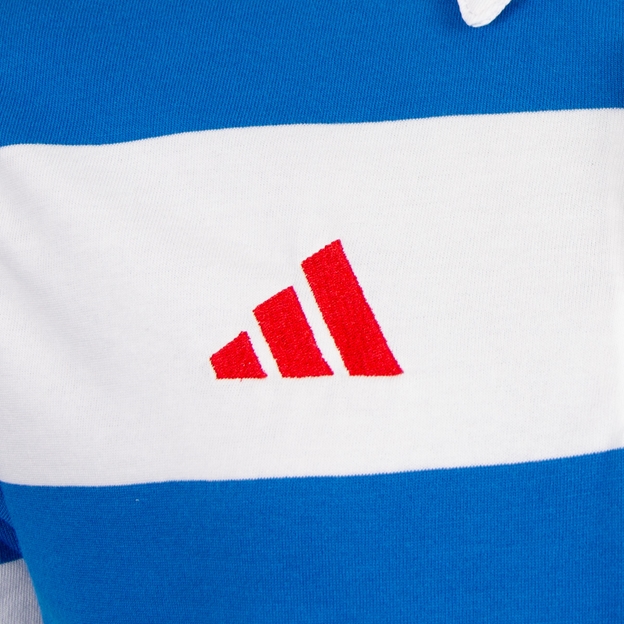 Stormers Mens Heritage Polo Rugby Shirt 25/26 Blue/White - Adidas Close-up