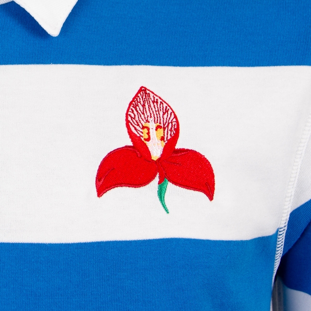 Stormers Mens Heritage Polo Rugby Shirt 25/26 Blue/White - Flower Close-up
