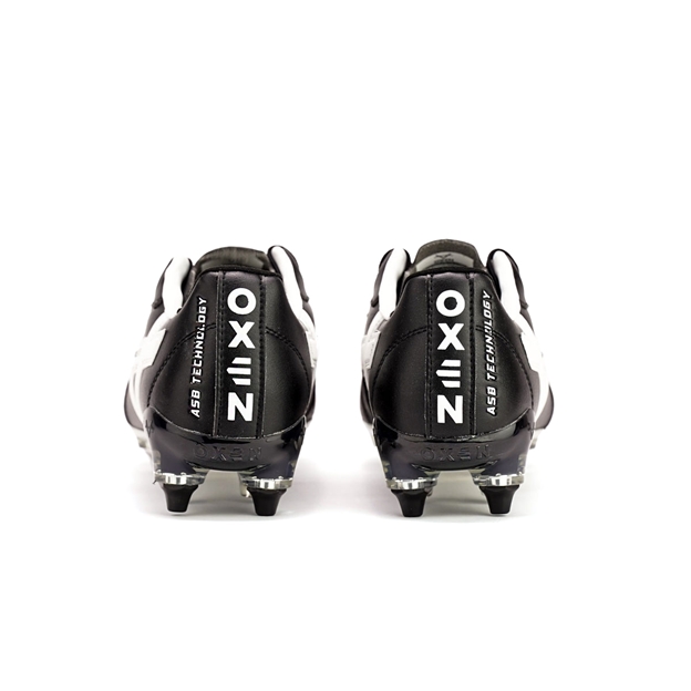 Oxen Adults Raptor Elite Mix Stud Rugby Boots Black - Heel