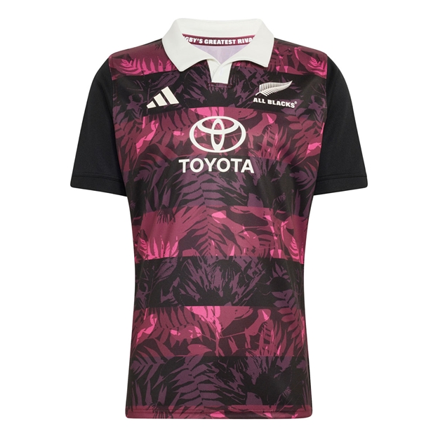 All Blacks Mens 'Greatest Rivalry' Training Rugby Shirt 26/27 Maroon - Front View