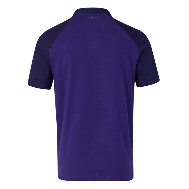 England Mens Away Classic Rugby Shirt 26/27 Maritime Blue - Back View