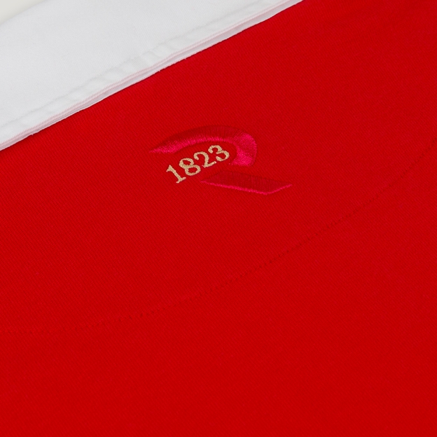 Tonga 1923 Adults Heritage Cotton Rugby Shirt Red - Rugby 1823 Embroidery