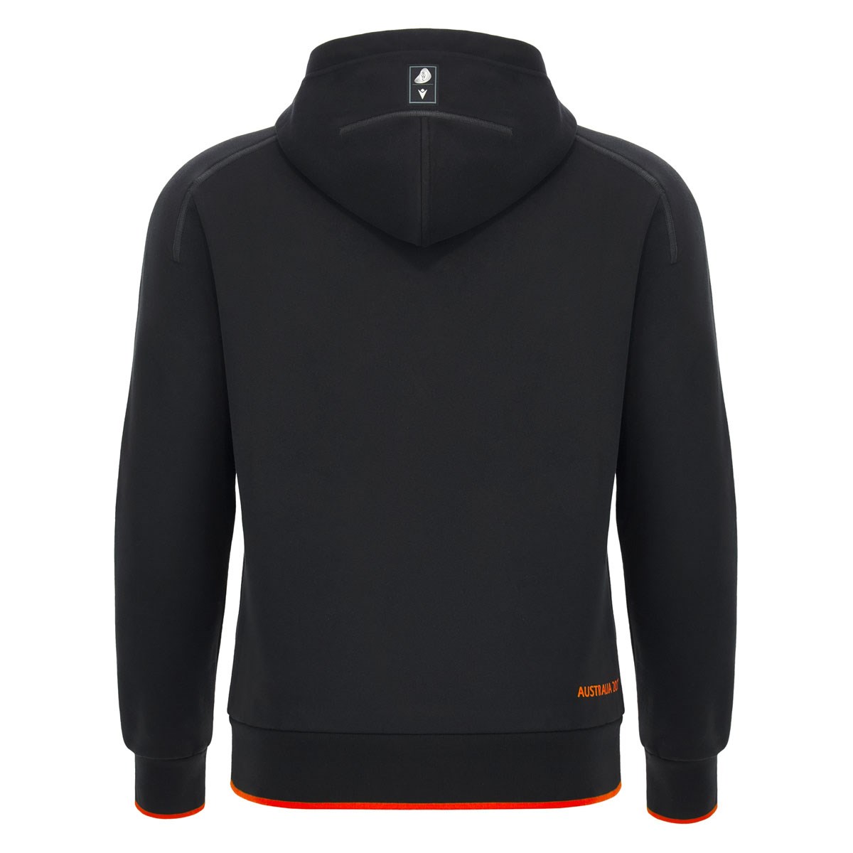 Rugby World Cup 2027 Mens Athleisure Cotton Hoodie - Black/Orange - Front