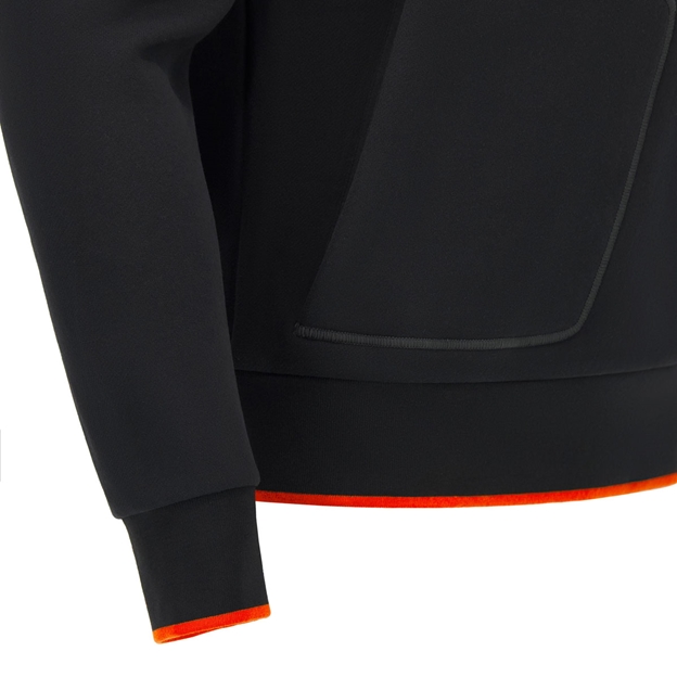 Rugby World Cup 2027 Mens Athleisure Cotton Hoodie - Black/Orange - Cuff