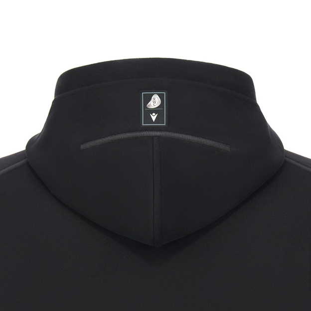 Rugby World Cup 2027 Mens Athleisure Cotton Hoodie - Black/Orange - Hood