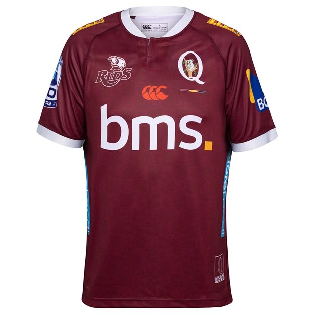 Queensland Reds Mens Home Rugby Shirt 25/26 Maroon - Front