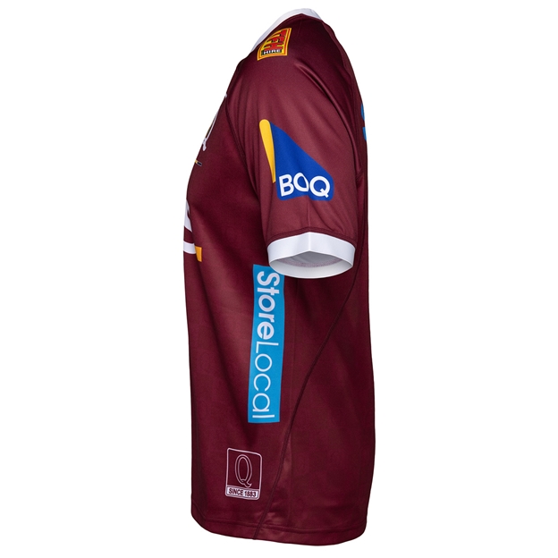 Queensland Reds Mens Home Rugby Shirt 25/26 Maroon - Side
