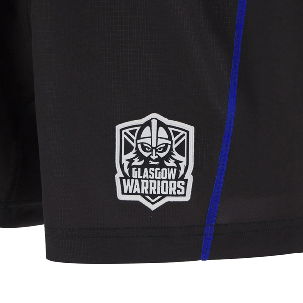 Glasgow Warriors Kids Home Rugby Shorts 25/26 Black - Badge