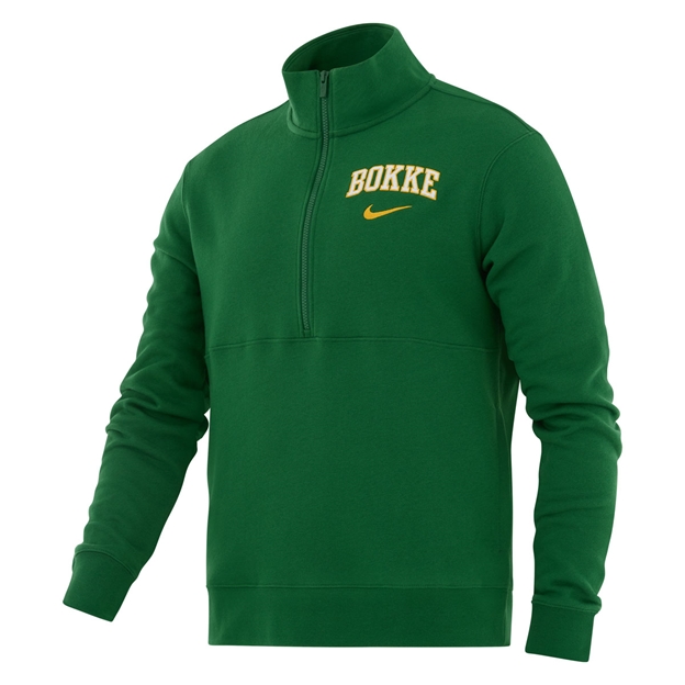 South Africa Springboks Mens 1/2 Zip Sweatshirt 26/27 Gorge Green - Front View