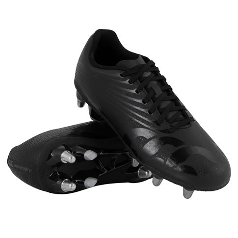Canterbury Adults Stampede Team Soft Ground Rugby Boots Black - Front View