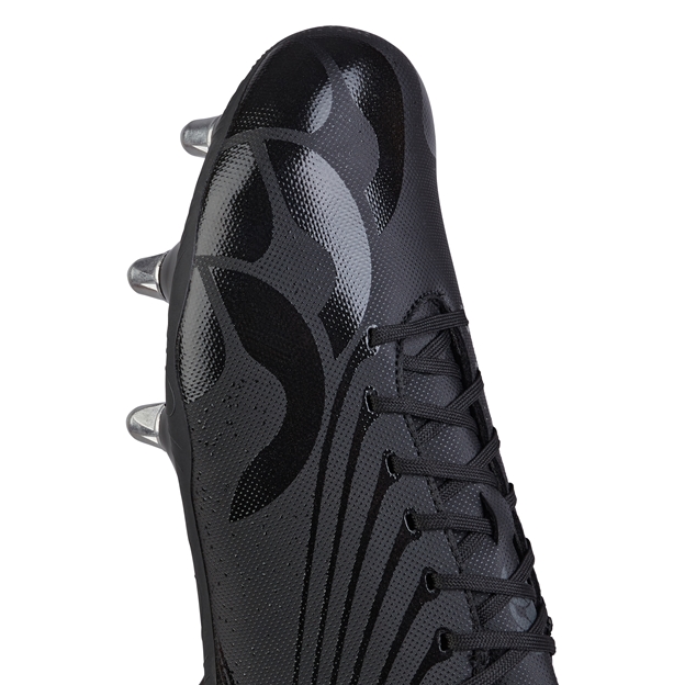 Canterbury Adults Stampede Team Soft Ground Rugby Boots Black - Forefoot Close-up