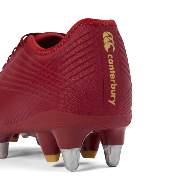 Canterbury Stampede Adult Pro SG Rugby Boots Red - Heel