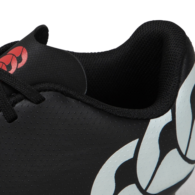 Canterbury Kids Speed Raze Soft Ground Rugby Boots Black/White - Sock Liner