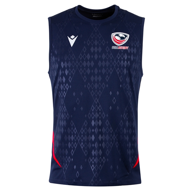 USA Mens Training Vest 2026 Navy - Front