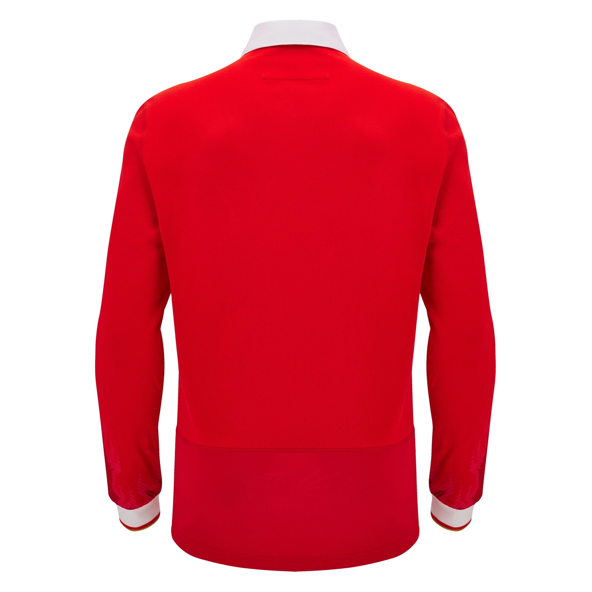 Wales Mens Cotton Home Rugby Shirt - Long Sleeve 2025 - Front