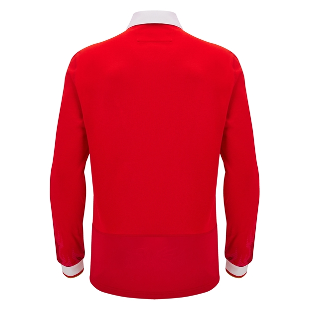 Wales Mens Cotton Home Rugby Shirt - Long Sleeve 2025 - Back