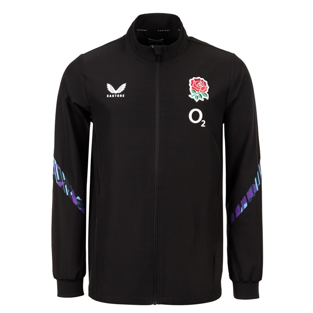 England Mens Alternate Anthem Jacket 25/26 Black - Front