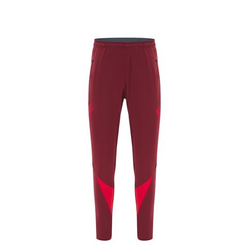 Wales Junior Training Fitted Track Pants 25/26 Dark Red - Front