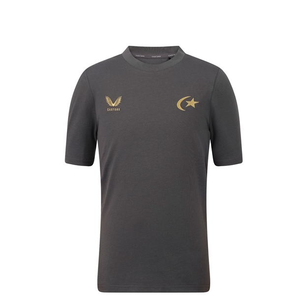 Saracens Kids 150th Anniversary T-Shirt 26/27 Gunmetal - Front View