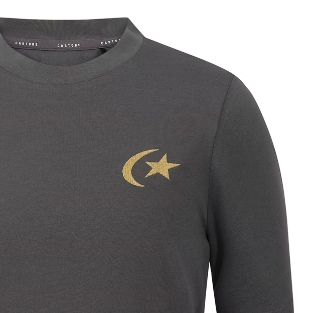 Saracens Kids 150th Anniversary T-Shirt 26/27 Gunmetal - Saracens Crest Close-up