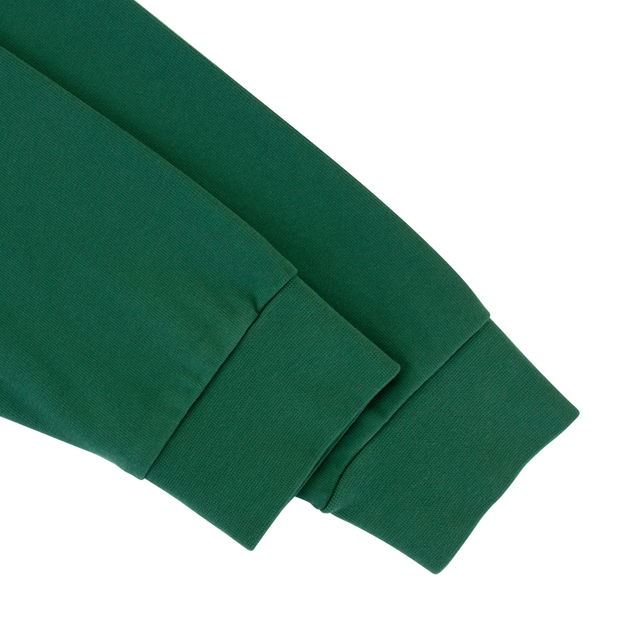 Rugby 1823 Mens Rugby Shirt Long Sleeve Bottle Green - Sleeves Close-up