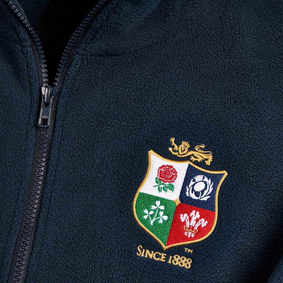 British and Irish Lions Adults Polar Fleece 26/27 Obsidian - Front View