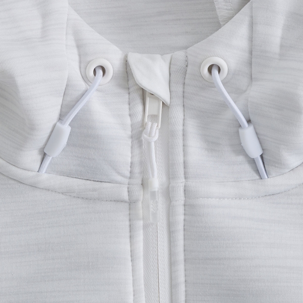 Canterbury Mens Everest Full Zip Hoodie Bright White Marl - Zip Close-up