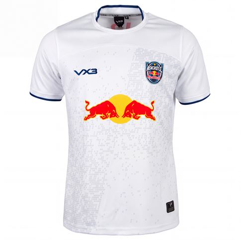 Newcastle Red Bulls Adults Away Rugby Shirt 26/27 White - Front View