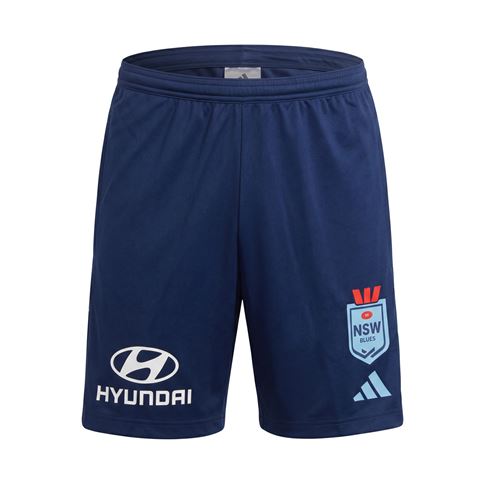 New South Wales Blues Mens Gym Shorts 26/27 Light Blue - Front View