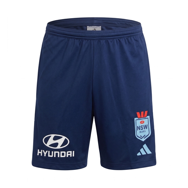 New South Wales Blues Mens Gym Shorts 26/27 Light Blue - Front View