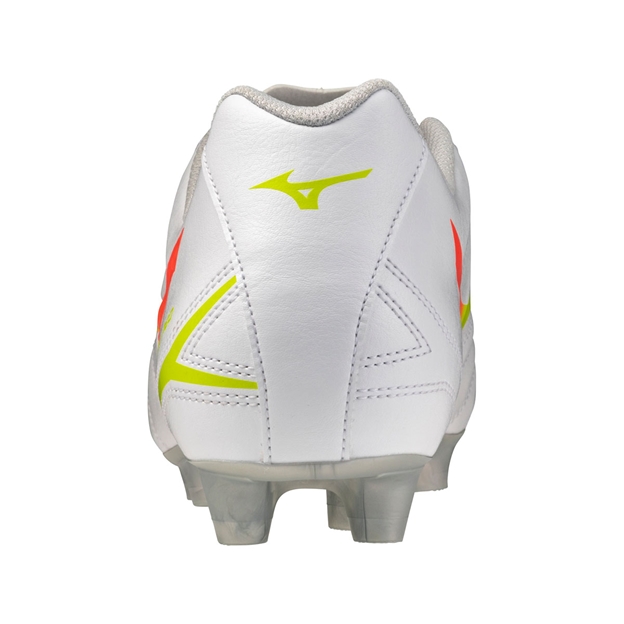 Mizuno Adults Monarcida Neo III Select Firm Ground Rugby Boots White - Heel View