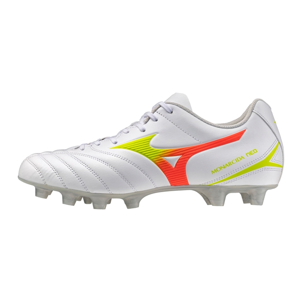 Mizuno Adults Monarcida Neo III Select Firm Ground Rugby Boots White - Outstep View