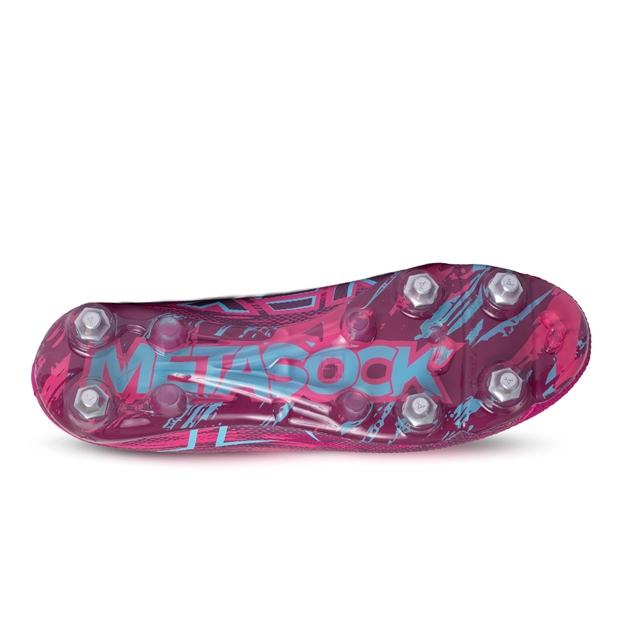Oxen Kids Metasock Soft Ground Rugby Boots Purple Haze - Soleplate