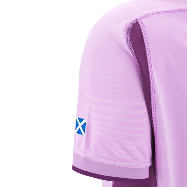 Scotland Mens Away Rugby Shirt 25/26 Purple - Scotland Flag embroidered on sleeve