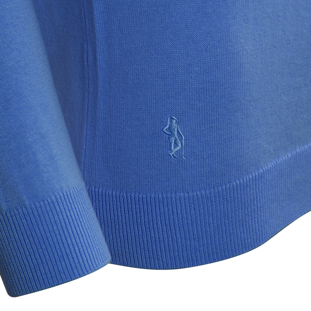 Scotland Womens Glenmuir Zip Neck Cotton Sweater Tahiti - Hem
