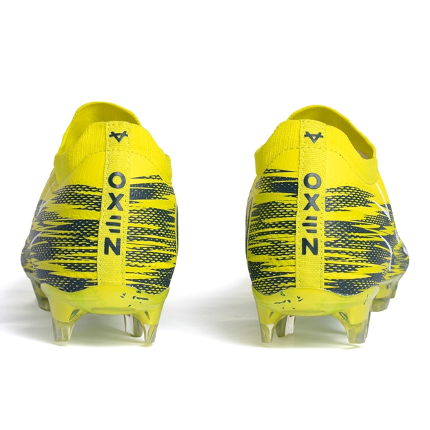 Oxen Adults Metasock Firm Ground Rugby Boots Yellow Flare - Back