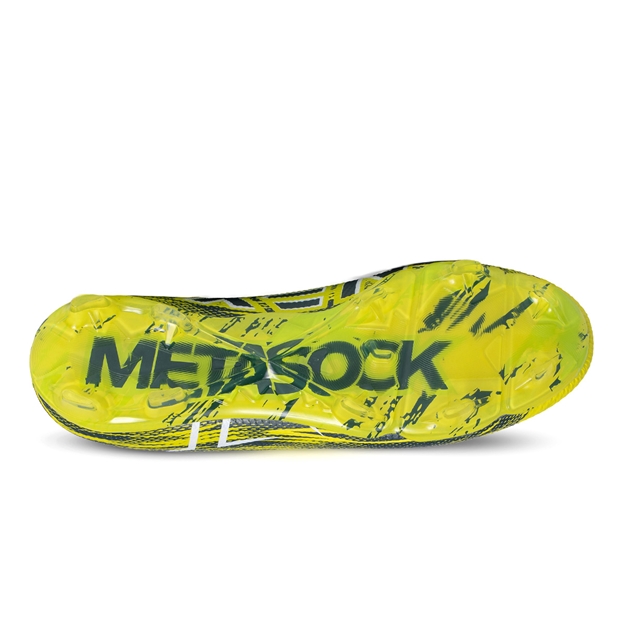 Oxen Adults Metasock Firm Ground Rugby Boots Yellow Flare - Soleplate
