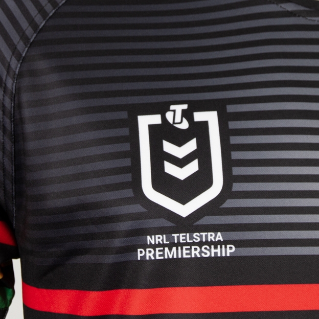 Penrith Panthers Adults Supporters Shirt 2026 Black - NRL Logo Close-up