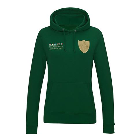 Ireland Womens Champions 2025 Classic Hoodie Bottle - Front