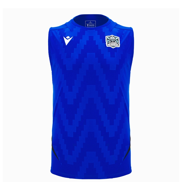Glasgow Warriors Kids Training Vest 25/26 - Electric Blue/Black - Front