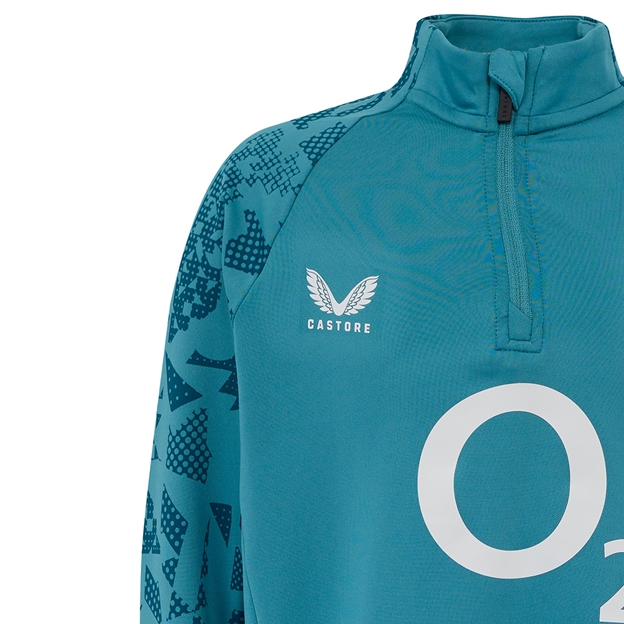 England Kids Performance Midlayer Top 25/26 Reflecting Pond - Castore