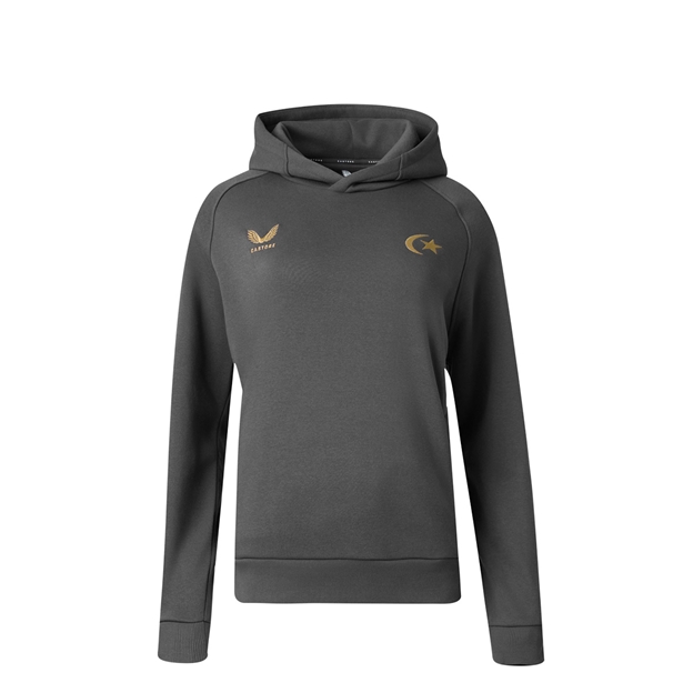 Saracens Kids 150th Anniversary Hoodie 26/27 Gunmetal - Front View
