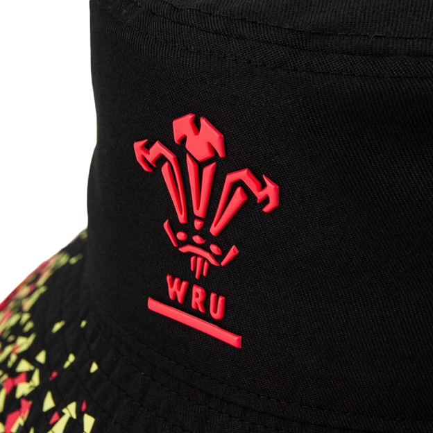 Wales Adult Bucket Hat 25/26 Black - 3D Silicone WRU Logo