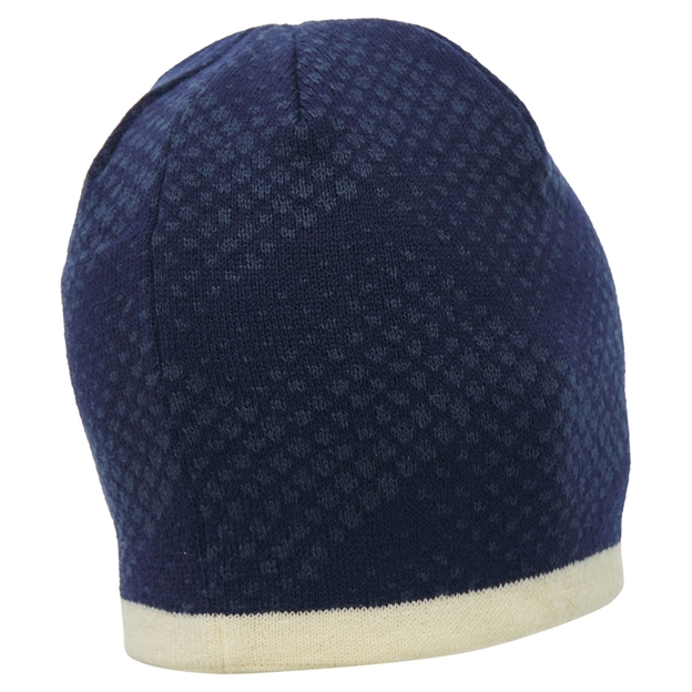 Scotland Skull Knit Beanie 26/27 Navy and Sand - Back View