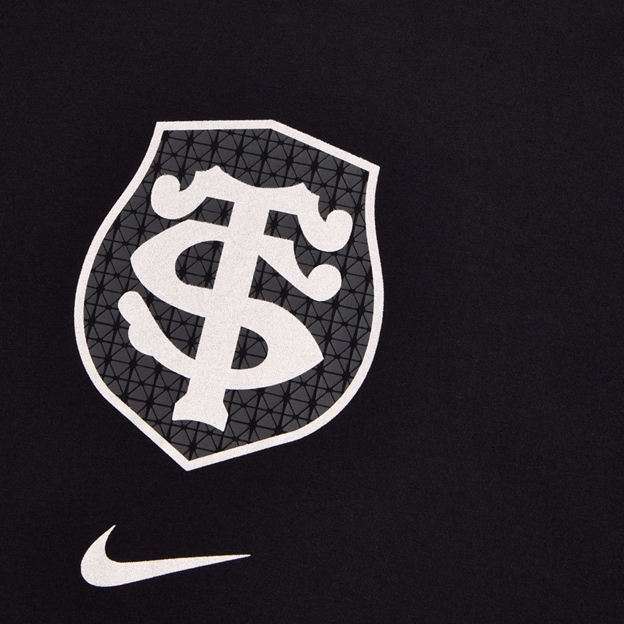 Toulousain Mens T-Shirt 26/27 Black - Crest Close-up