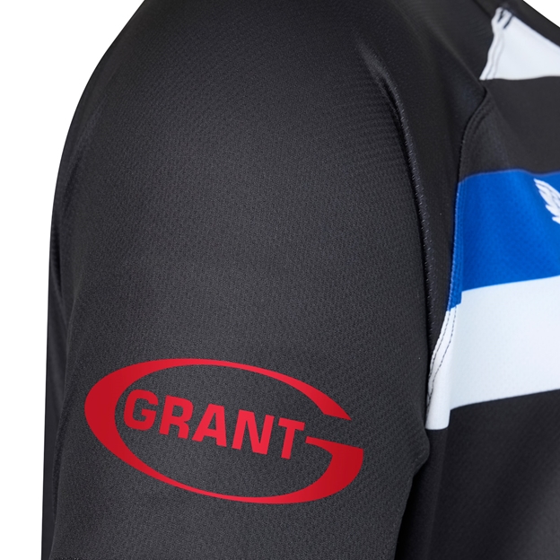 Bath Rugby Womens Home Rugby Shirt 26/27 Caviar - Sleeve Close-up